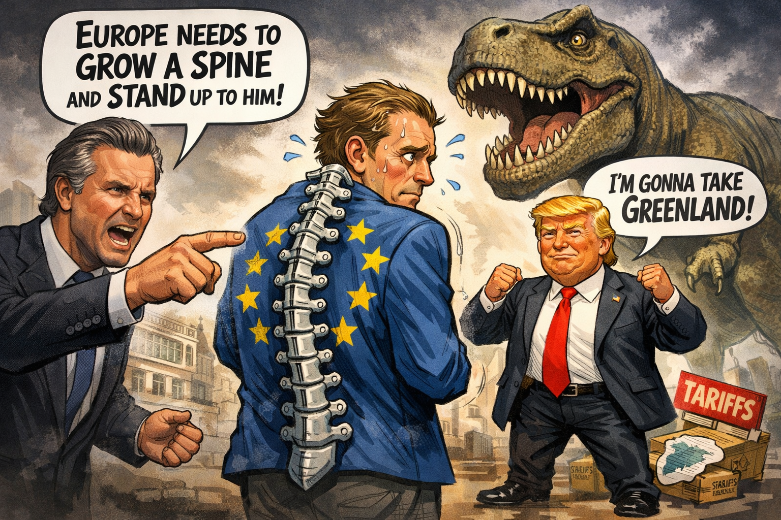 Newsom med kraftig EU-kritikk i Davos: – Europa må slutte å være ettergivende