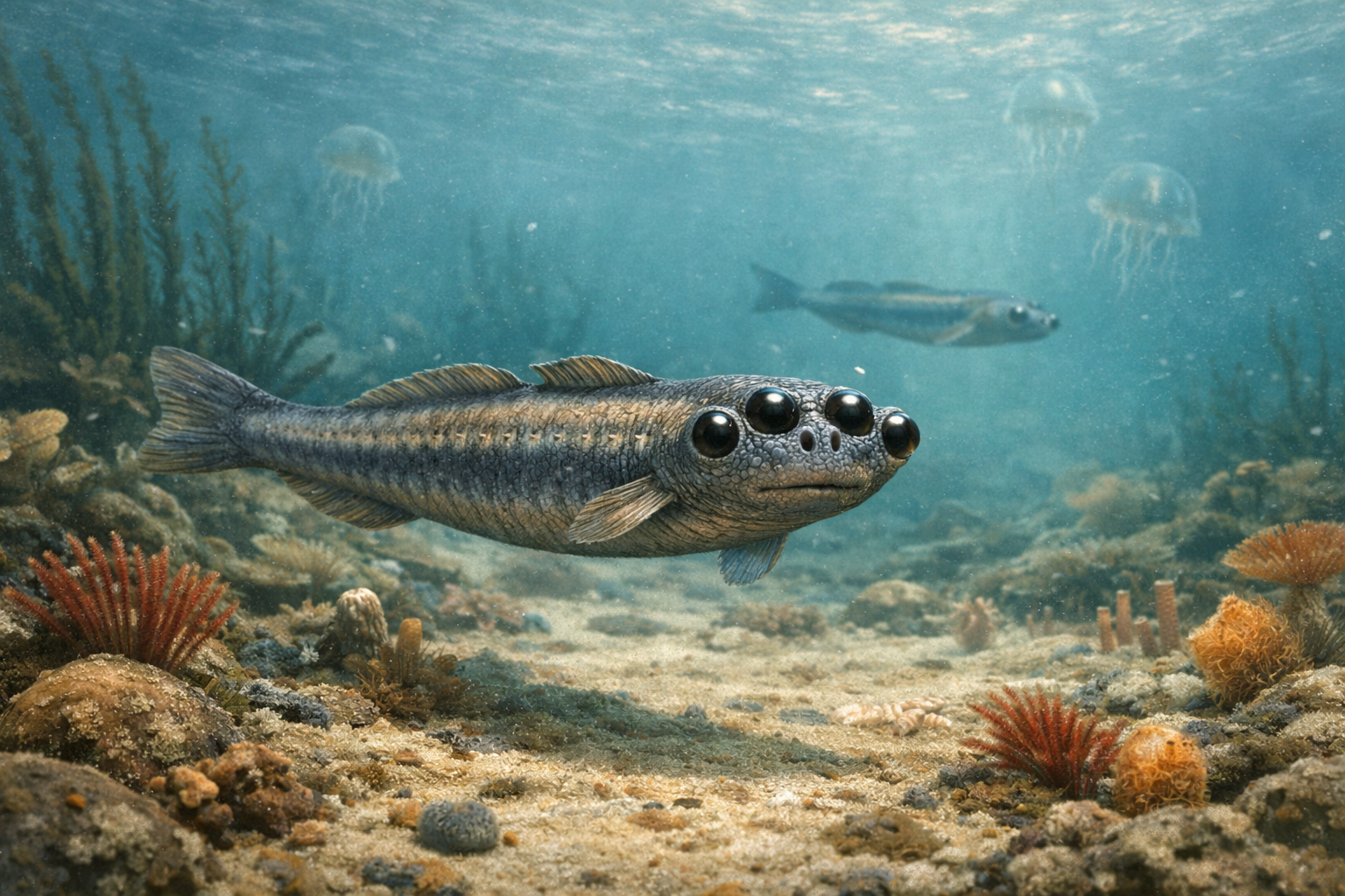 Fossilet som kan ha hatt «fire øyne» — hva forskningen faktisk viser